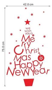 Zidna Naljepnica - Merry Christmas - Happy New Year