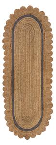 Siva/u prirodnoj boji ručno rađena jutena staza 80x230 cm Grace Grey – Flair Rugs