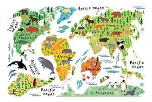 Dječja zidna naljepnica - Animal world (svijet životinja) 60*90cm