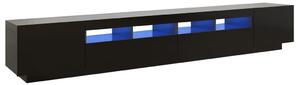 VidaXL TV ormarić s LED svjetlima crni 260 x 35 x 40 cm