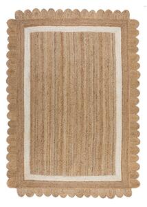 Ručno rađen juten tepih u prirodnoj boji/boje slonovače 160x230 cm Grace White – Flair Rugs