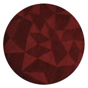 Bordo ručno rađen vunen okrugao tepih ø 160 cm Shard Red – Flair Rugs