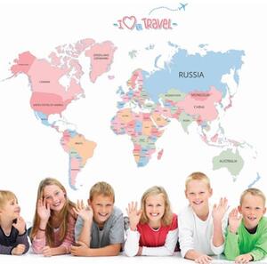 Zidna naljepnica - World Map