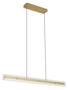 Moderna viseća svjetiljka mjedena s prozirnim staklom uklj. LED Easylift - Catch