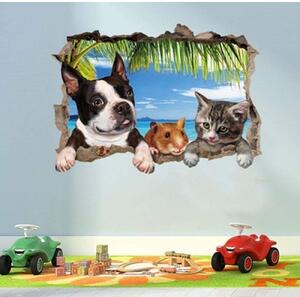 Zidna naljepnica 3D - Pet friends