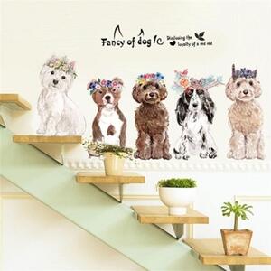 Zidna naljepnica - Cute dogs