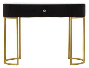 Crni/u zlatnoj boji pomoćni stol 43x100 cm Montpellier – Mauro Ferretti