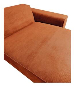 Narančasti baršunasti element za kauč Scandic Sting, lijevi kut