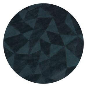 Plavozeleni ručno rađen vunen okrugao tepih ø 160 cm Shard Teal – Flair Rugs