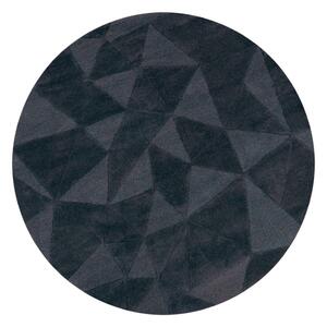 Antracitno sivi ručno rađen vunen okrugao tepih ø 160 cm Shard Charcoal – Flair Rugs