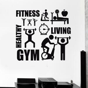Zidna naljepnica Gym HEALTHY