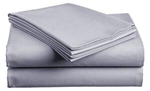 Pamuk saten posteljina LUX svijetlo sivo 140x240 cm