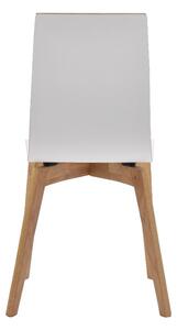 Bijela stolica za blagovanje sa smeđim nogama Rowico Grace