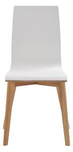 Bijela stolica za blagovanje sa smeđim nogama Rowico Grace