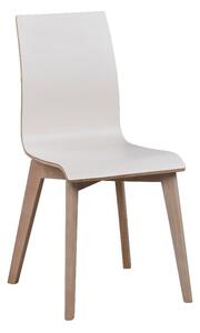 Bijela stolica za blagovanje sa svijetlosmeđim Rowico Grace nogama