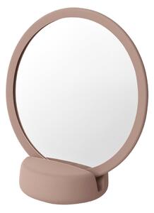 Ružičasto stolno kozmetičko ogledalo Blomus Sono, visina 18,5 cm