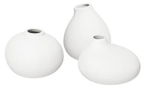 Set od 3 bijele minijaturne vaze Blomus Nona