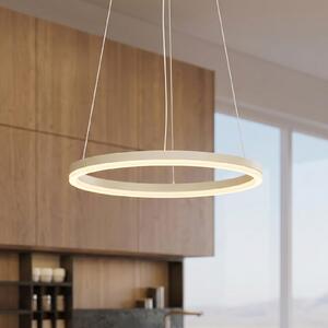 Arcchio Albiona LED viseća svjetiljka, bež, 1 prsten, Ø 40 cm, prigušiva, Bež, Kuhinja, Metal
