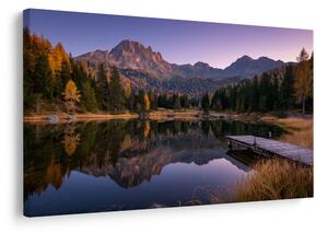 Slika jesensko planinsko jezero
