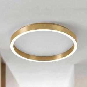 Lucande Rotundo LED stropna svjetiljka, Ø 40 cm, mesing, prigušiva, prigušiva, Zlato / mjed, Dnevni boravak/blagovaonica, Plastika