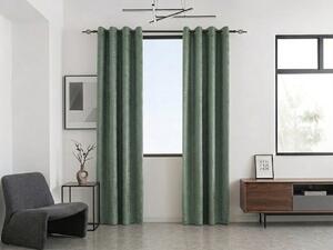 Zavjesa za zamračivanje LOOM VELVET 140x250 cm, zelena Sistem za vješanje: Metalni prstenovi