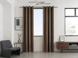 Zamračujuća zavjesa LOOM VELVET 140x250 cm, smeđa Sistem za vješanje: Metalni prstenovi