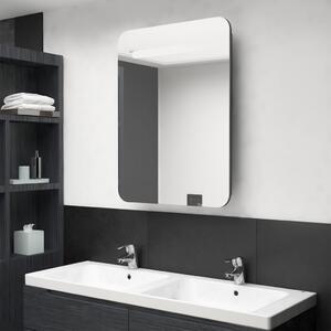 VidaXL LED kupaonski ormarić s ogledalom sjajni sivi 60 x 11 x 80 cm