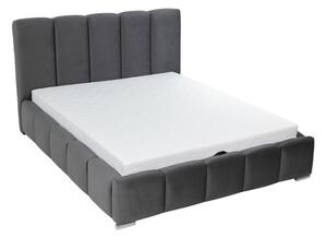 Bračni krevet 140 cm Leskana (terakota) (s podnicom) (s prostorom za odlaganje)