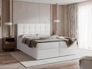Bračni krevet Boxspring 140 cm Cinara (ekokoža soft 017 (bijela))
