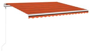 VidaXL Tenda na automatsko uvlačenje 450 x 350 cm narančasto-smeđa
