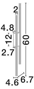 BRILLIA ZIDNA LED SVJETILJKA CRNA 11W IP20 CCT 2700-3000-4000K NL9060278