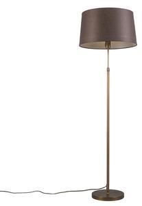Podna svjetiljka brončana sa smeđom sjenilom podesiva 45 cm - Parte