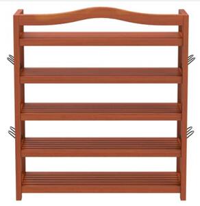 Regal za cipele RUSTIC, 5 polica, 75x26x82 cm, prirodno smeđi Casaria