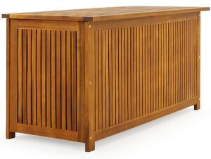 Casaria Drvena kutija za pohranu ACACIA s kotačima, 117x50x59 cm, prirodna smeđa