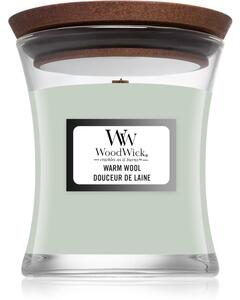 Woodwick Warm Wool mirisna svijeća s drvenim fitiljem 85 g