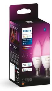 Philips Hue WHITE & COLOR AMBIANCE LED ŽARULJA 2×E14/4W/2000-6500K+RGB/470lm 8719514356719