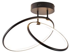 Dizajn stropne svjetiljke crne boje, uključujući LED diodu u 3 koraka, zatamnjivu - Joaniqa