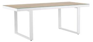 Vrtni stol Dallas 462975x90cm, Svijetlo drvo, Bijela, Metal