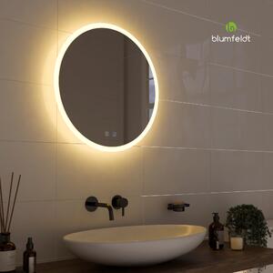 Blumfeldt Caledonian, LED kupaonsko ogledalo, IP44 LED dizajn, 3 temperature boje, okruglo, 60 cm, mogućnost prigušivanja, funkcija protiv magljenja, tipka na dodir