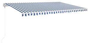 VidaXL Tenda na automatsko uvlačenje 500x300 cm plavo-bijela