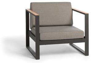 Siva metalna vrtna fotelja Landsape Teak – Diphano