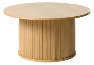 Okrugli stolić u dekoru hrasta u prirodnoj boji ø 90 cm Nola - Unique Furniture