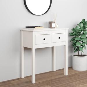 VidaXL Konzolni stol bijeli 70 x 35 x 75 cm od masivne borovine