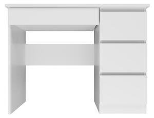Drohmo Mijas radni stol s spremištem na desnoj strani, 98x76x51 cm, mat bijela