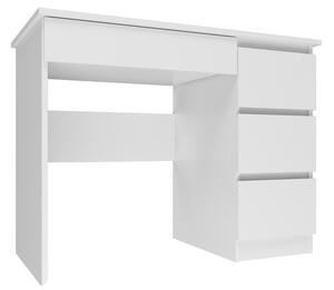 Drohmo Mijas radni stol s spremištem na desnoj strani, 98x76x51 cm, mat bijela
