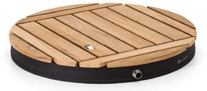 Blumfeldt Sumatra Teak Round, vrtni tuš, aluminij, tikovina, ručka