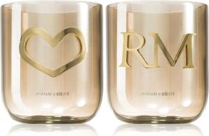 Rivièra Maison Votive RM Love Set stakleni svijećnjak za lučice 2x350 g