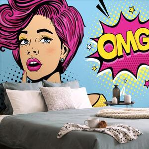 Tapeta dama u pop art stilu- OMG!