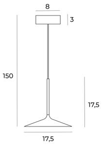 MAXLIGHT P0460 - LED Luster na sajli HANA LED/6W/230V pr. 17,5 cm zlatna