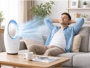 Tobi Tihi ventilator s LED osvjetljenjem i daljinskim upravljačem. Idealno za dom